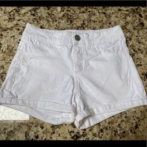 White Jean Shorts